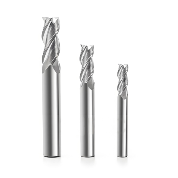 Inches size High Feed CNC End Mill HRC55 3 Flute Flat Milling Cutter For Aluminum