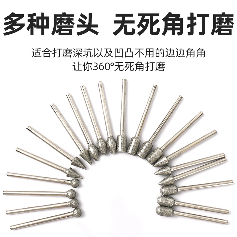 Electroplated Diamond Grinding Head Mounted Points Diamond Bit Drilling Burrs Bur Bit Grinding Head for Rotary Tool - Image 10