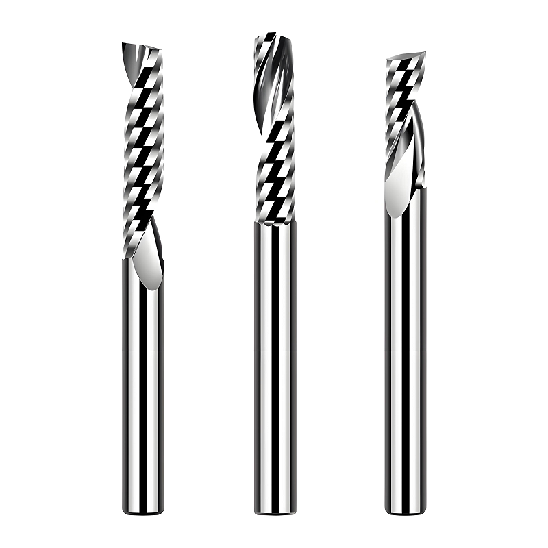 Spiral 3 4 6mm One Single Flute End Mill Tungsten Steel CNC Tools With Color Coating Acrylic PMMA PC Router Bit - Image 3