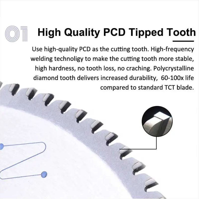 Industrial Grade PCD Circular Saw Blades Cutting Wood Aluminum Diamond Saw Blade - Image 3
